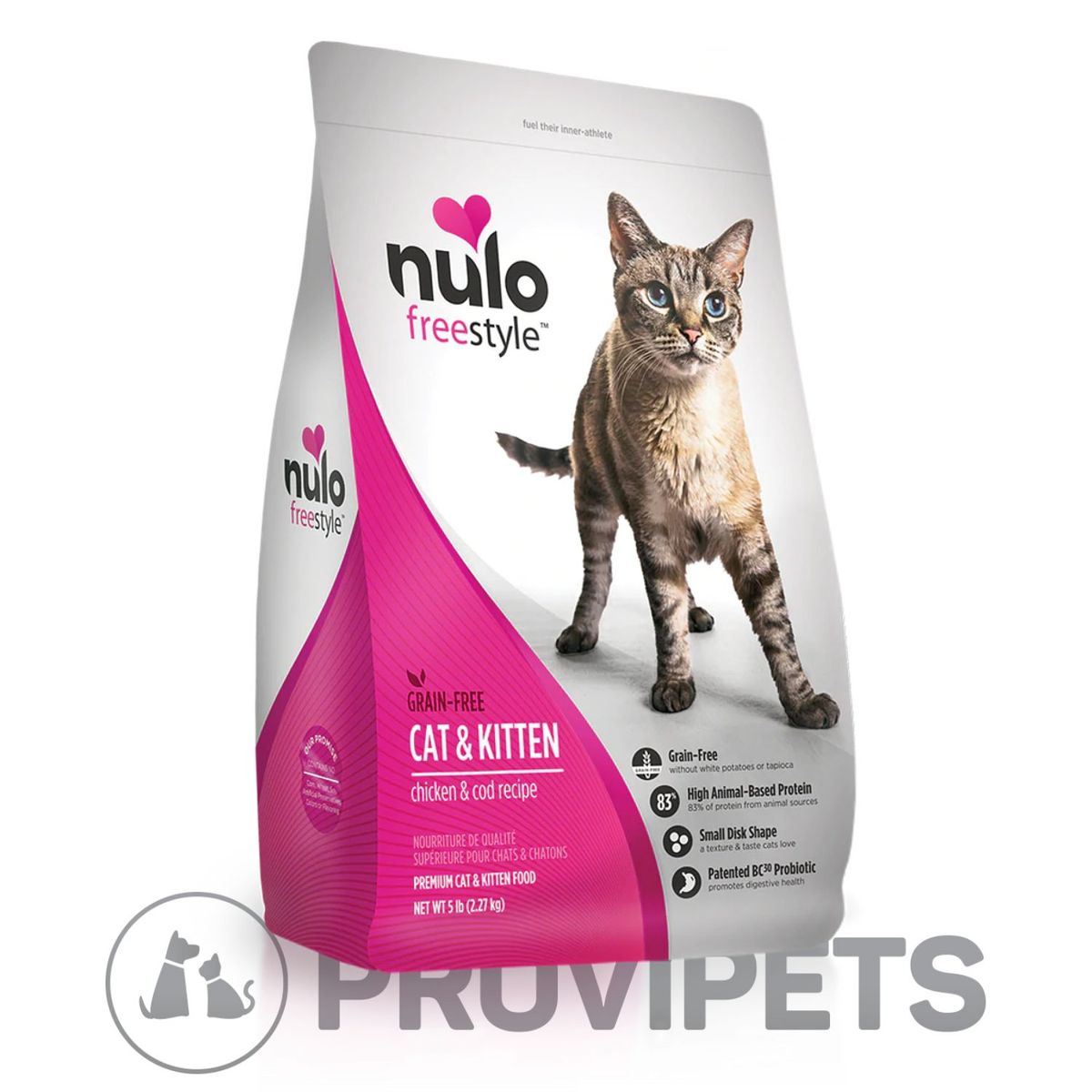 EVOLVE - Nulo Gatos Fs Grain Free Kitten Gatos Pollo Bacalao 5 Lb
