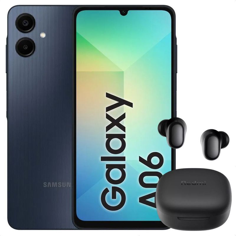 SAMSUNG - Celular Samsung Galaxy A06 128GB /4GB Black + Buds 6 Play Blk