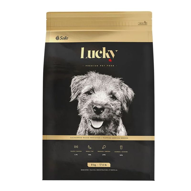 NUTRECAN - Lucky Perros Cachorro Raza Mediana 8 kg