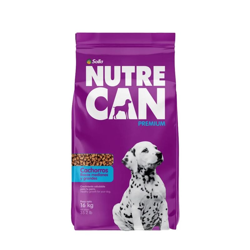 NUTRECAN - Nutrecan Perros Cachorros Raza Mediana Grande Extruido 16 Kg