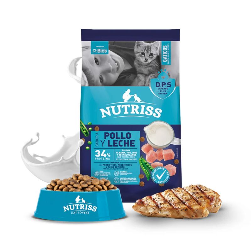 NUTRISS - Nutriss Gatos Gaticos Pollo Leche 1 kg