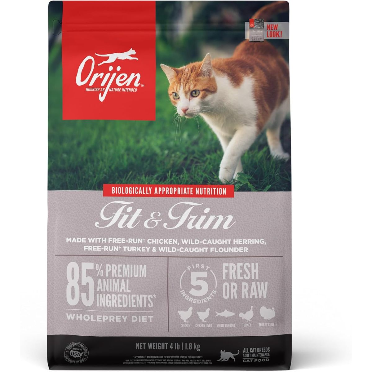 ORIJEN - Orijen Gatos Fit Trim Pollo Pavo Pescado 1.8 kg