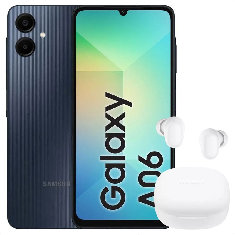SAMSUNG - Celular Samsung Galaxy A06 128GB /4GB Black + Buds 6 Play Wht