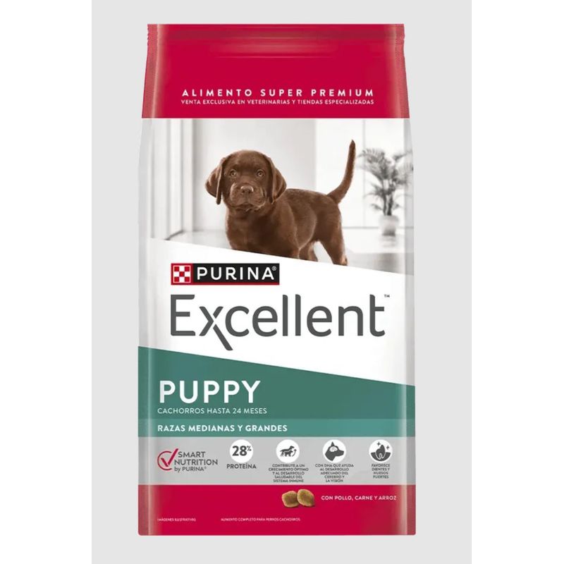 PURINA - Excellent Puppy Razas Medianas y Grandes 17 kg