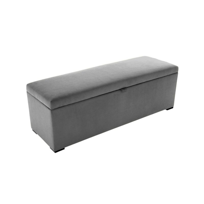 DISEÑOS RAMONA'S - Puff Baúl 80x40 Suiza Gris