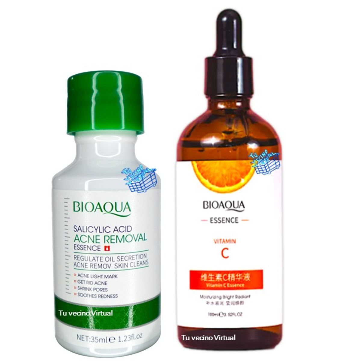 BIOAQUA - Suero de Acido Salicilico Bioaqua  + Velo antiacne Bioaqua