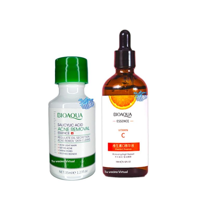 BIOAQUA - Suero de Acido Salicilico Bioaqua  + Velo antiacne Bioaqua