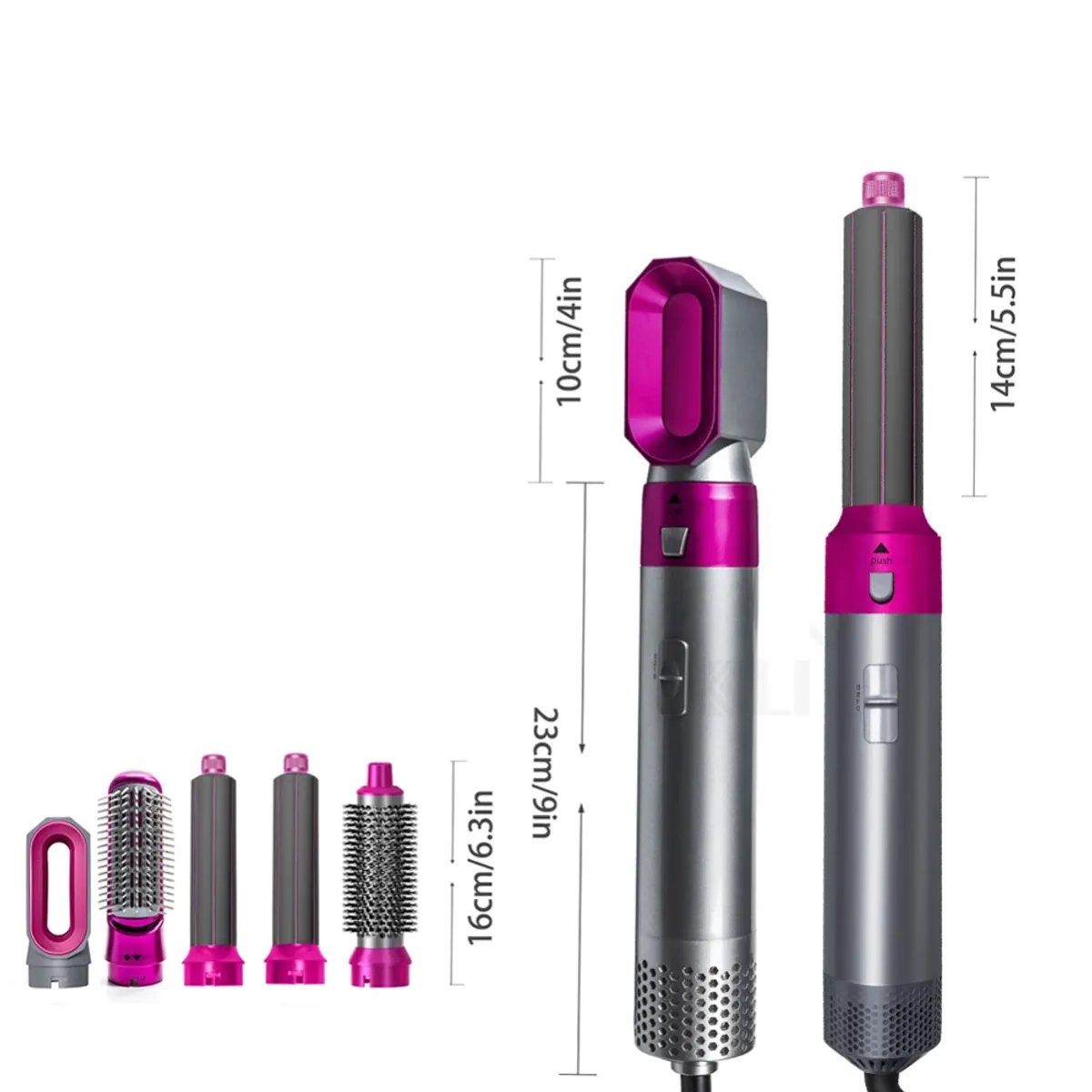 TECNOHOGAR JS - Cepillo Alisador 5 En 1 Leman Hot Air Styler