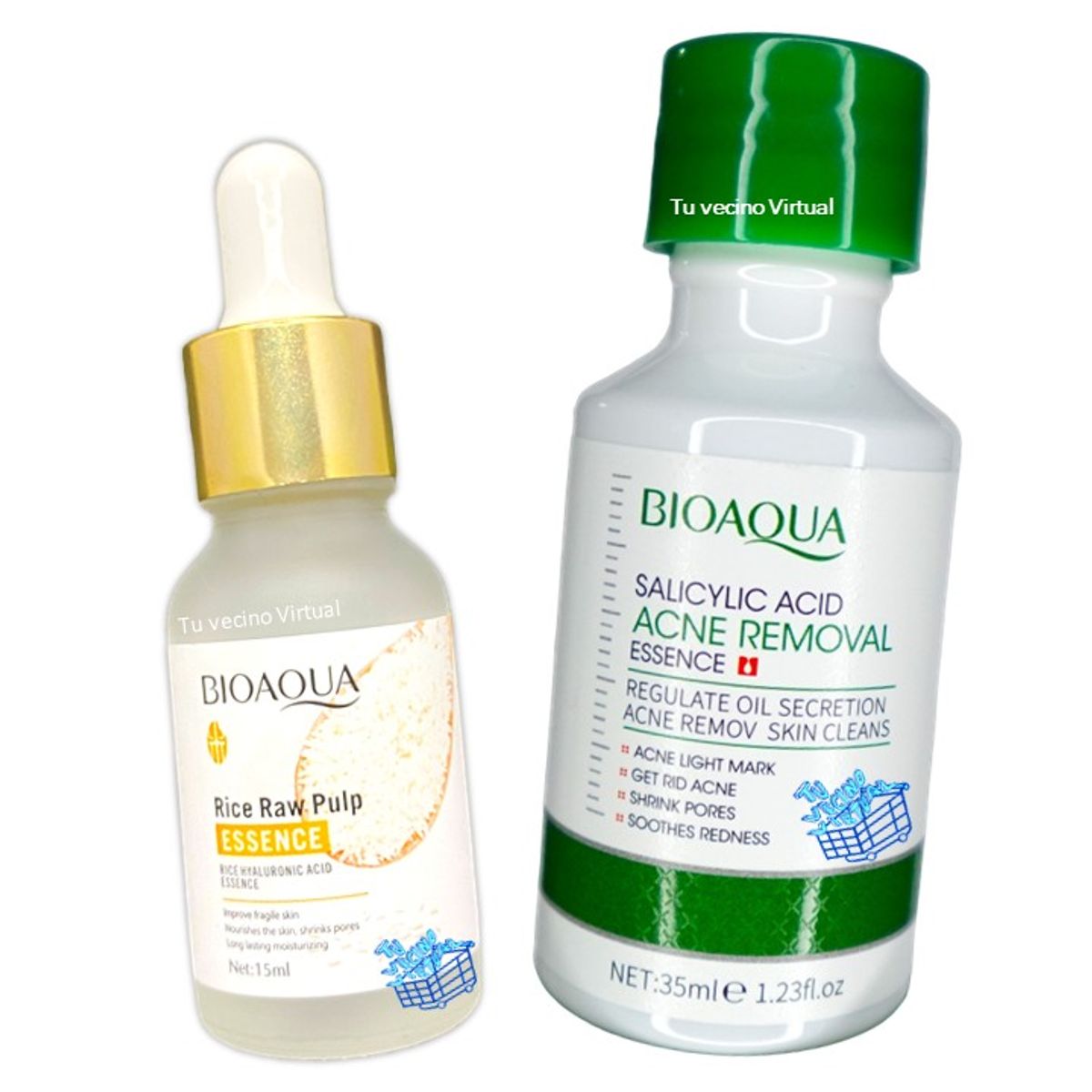 BIOAQUA - Suero de Acido Salicilico Bioaqua + Suero de Arroz de BioaQua 15mL
