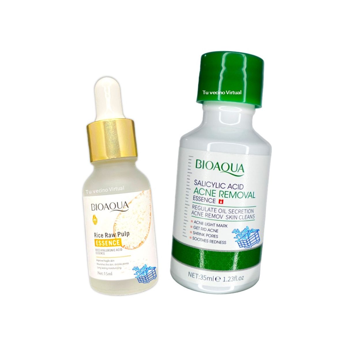 BIOAQUA - Suero de Acido Salicilico Bioaqua + Suero de Arroz de BioaQua 15mL