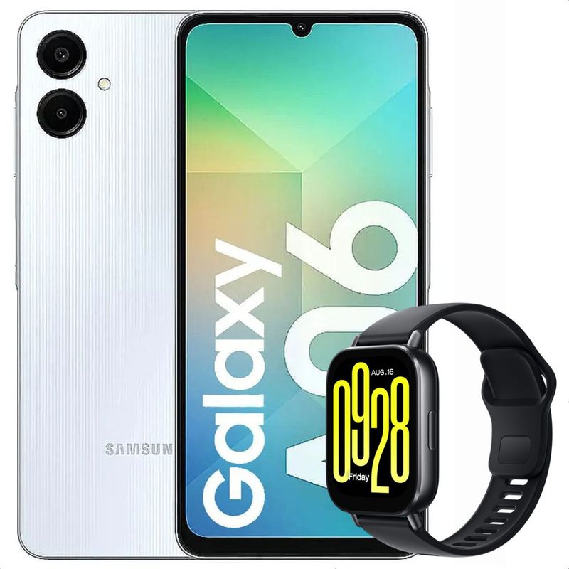 SAMSUNG - Celular Samsung Galaxy A06 128GB /4GB Azul + Watch 5 Active Blk