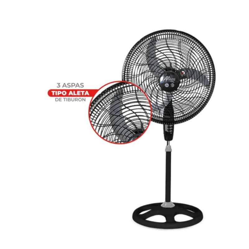 ALTEZZA - Ventilador Altezza Basic Pedestal 18 Pulgadas 3 Aspas Negro AWF-BPG18PG