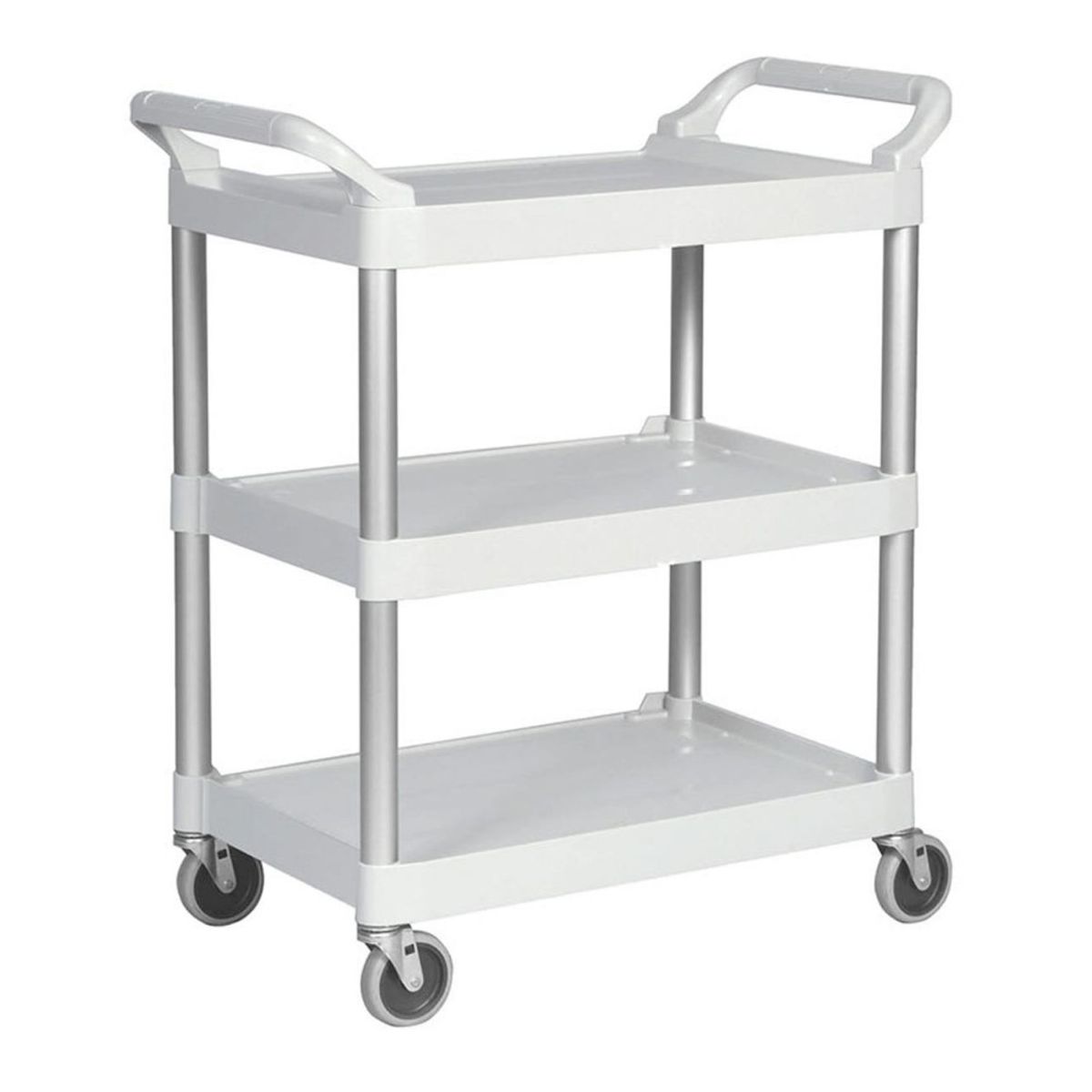 RUBBERMAID - Carro de Servicio Abierto Rubbermaid 3 Estantes 90 Kg Blanco