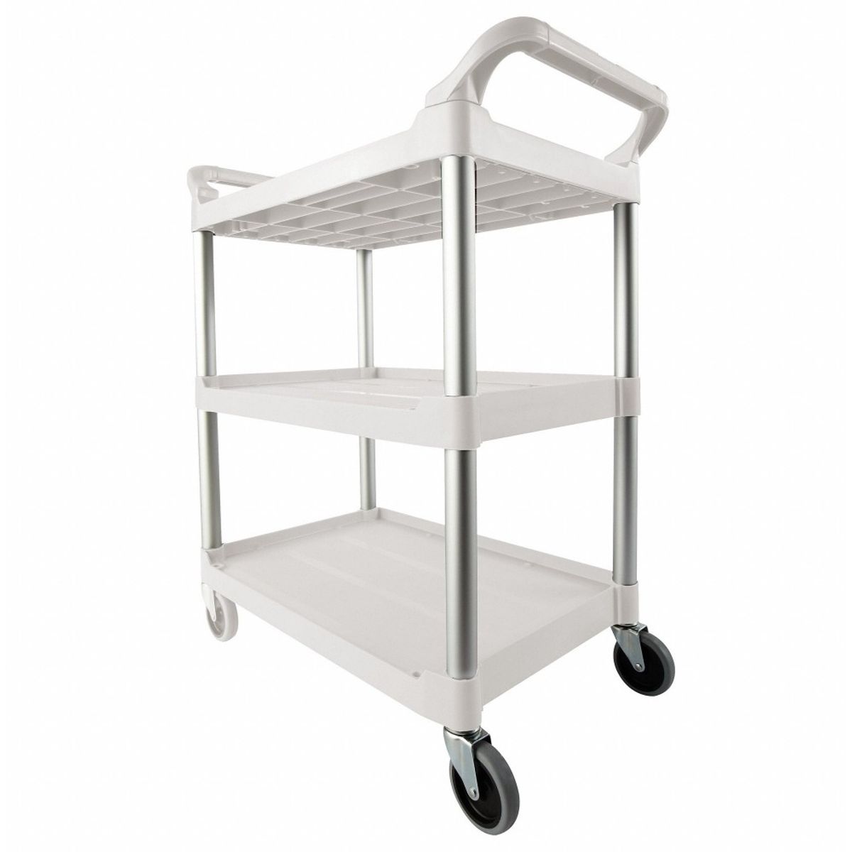 RUBBERMAID - Carro de Servicio Abierto Rubbermaid 3 Estantes 90 Kg Blanco