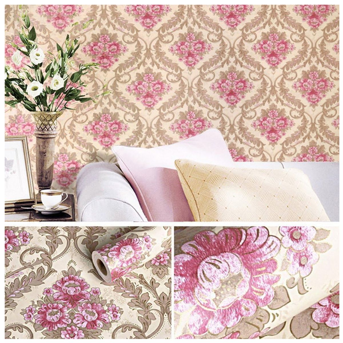 GENERAL - Papel Vinilo Adhesivo De 10 M X 45 Cm Arabesco