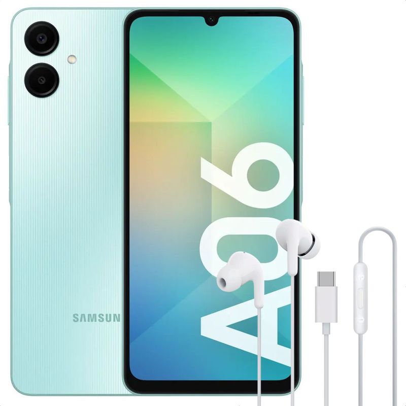 SAMSUNG - Celular Samsung Galaxy A06 128GB 4GB Vrd + Audífonos Tipo C Wht