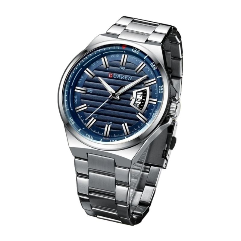 CURREN - Reloj Análogo Curren Original KREd011903 para Hombre Acero Color Plateado