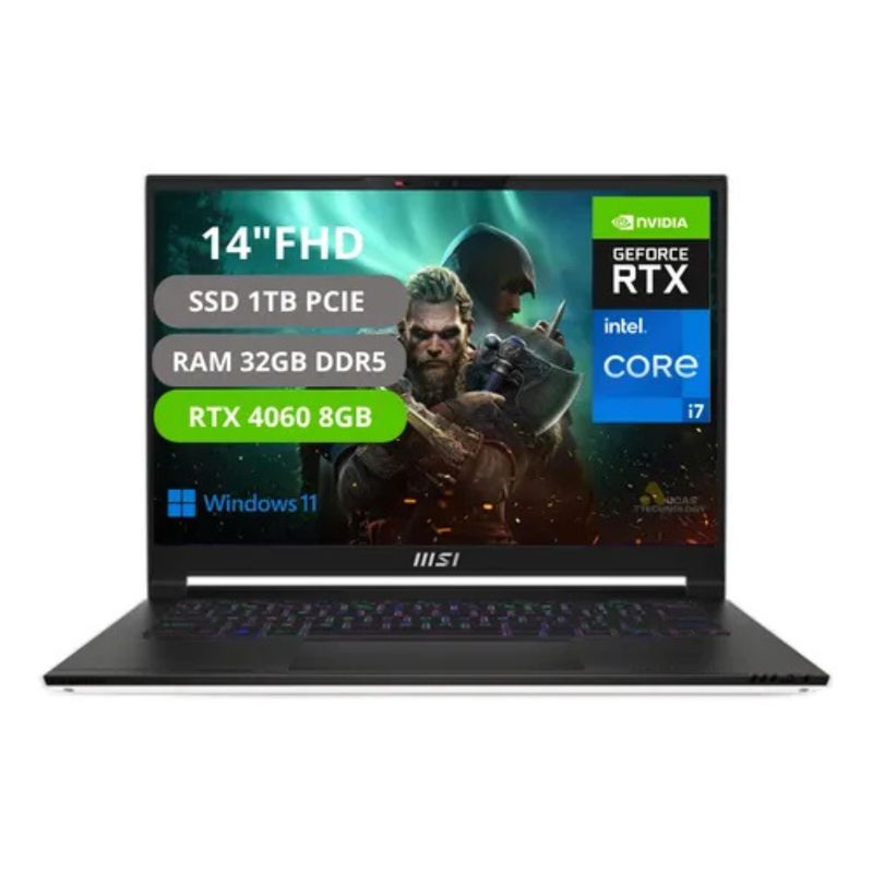 MSI - PORTATIL MSI STEALTH 14 STUDIO INTEL CORE I7 13620H RAM 32GB SSD 1TB RTX 4060 14" FHD