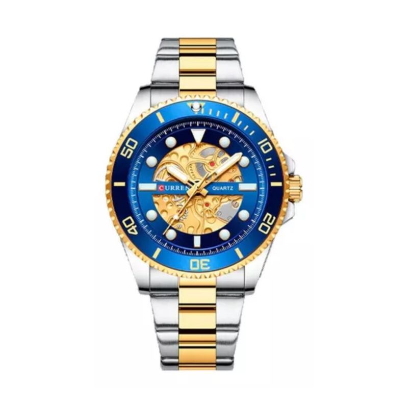CURREN - Reloj Análogo Curren Original KREd371903 para Hombre Acero Color Plata