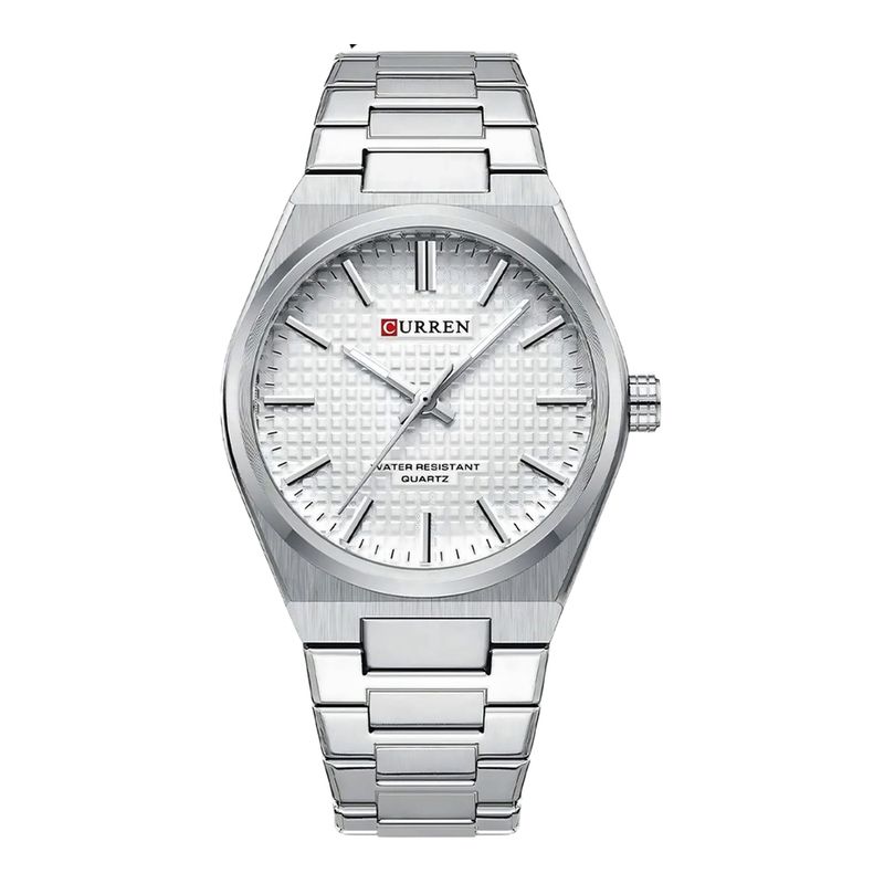 CURREN - Reloj Análogo Curren Original  KRED8301 Acero Inoxidable Color Plateado
