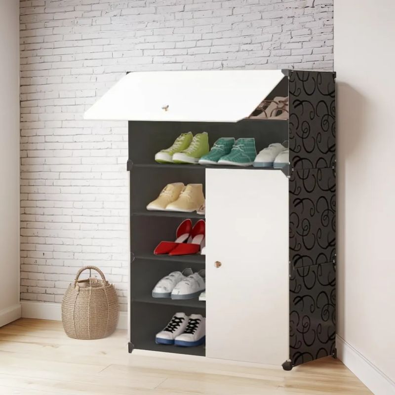 GENERICO - Zapatero Organizador 18 Pares Modular 3 Puertas Mueble Hogar