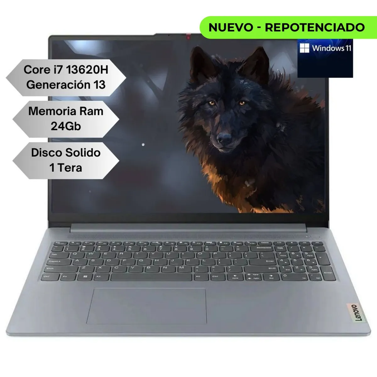LENOVO - Portatil Lenovo Slim 3 Intel Core I7 13620H Gen 13 - Memoria Ram 24GB - 1TERA - 15" - WIN 11