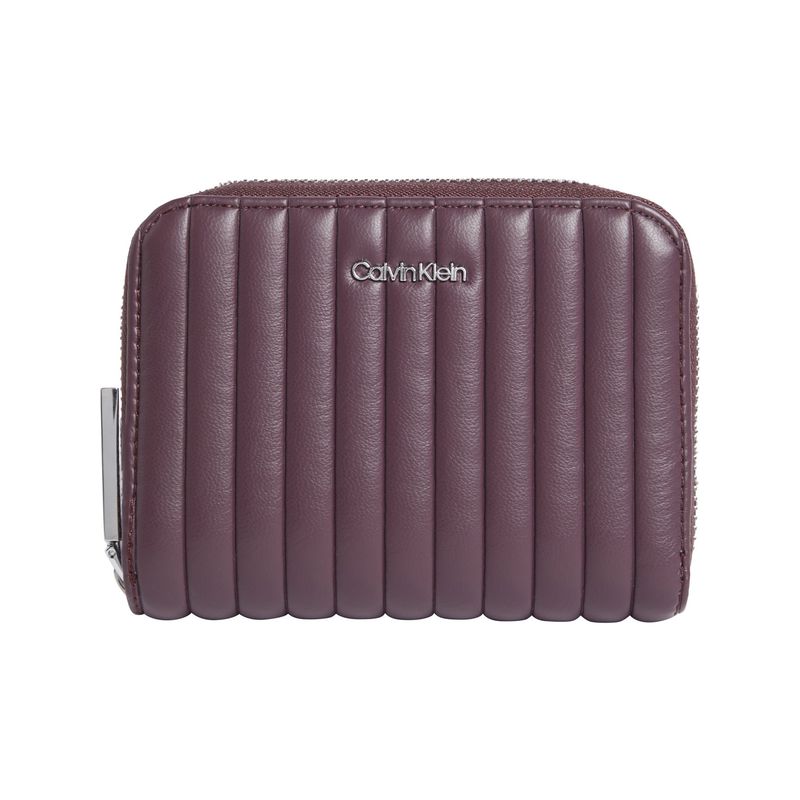 CALVIN KLEIN - Billetera vino acolchada con cremallera en el contorno Calvin Klein