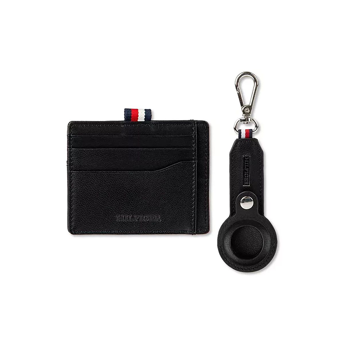 TOMMY HILFIGER - Tarjetero negro con llavero para AirTag Tommy Hilfiger