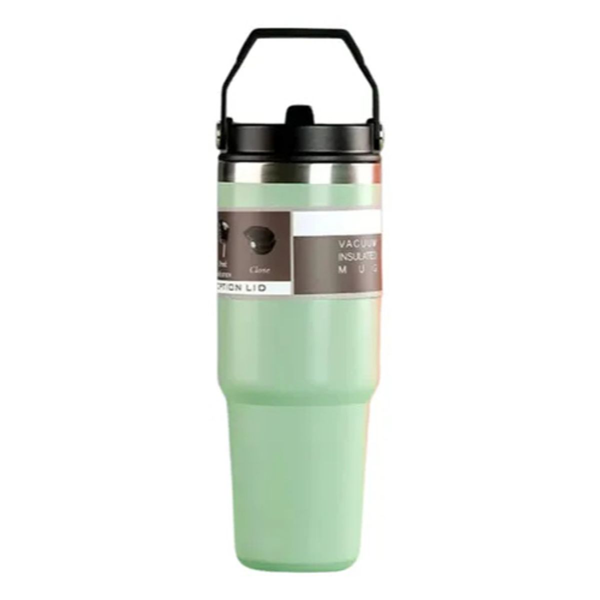 INNOVA - Termo Botella Manija Superior Acero Inoxidable Calor Frío 900 Ml Verde