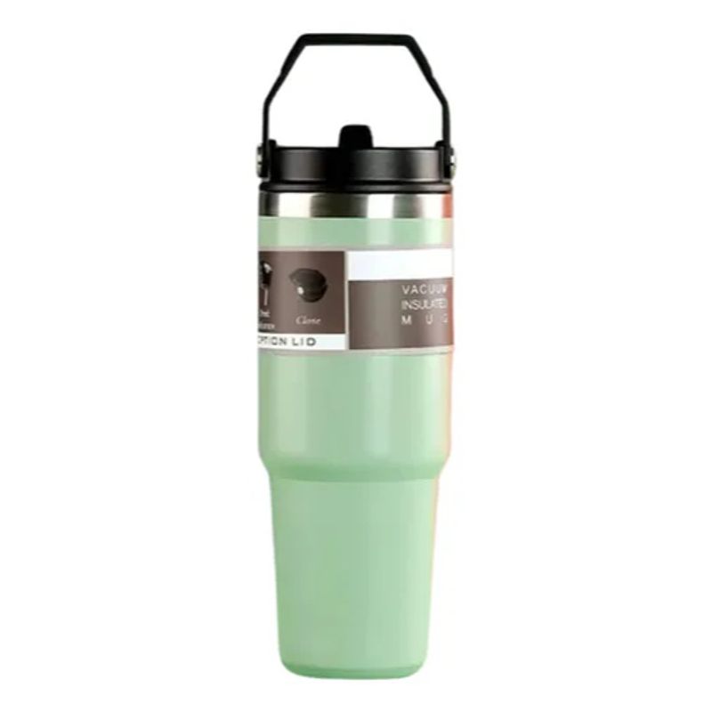 INNOVA - Termo Botella Manija Superior Acero Inoxidable Calor Frío 900 Ml Verde