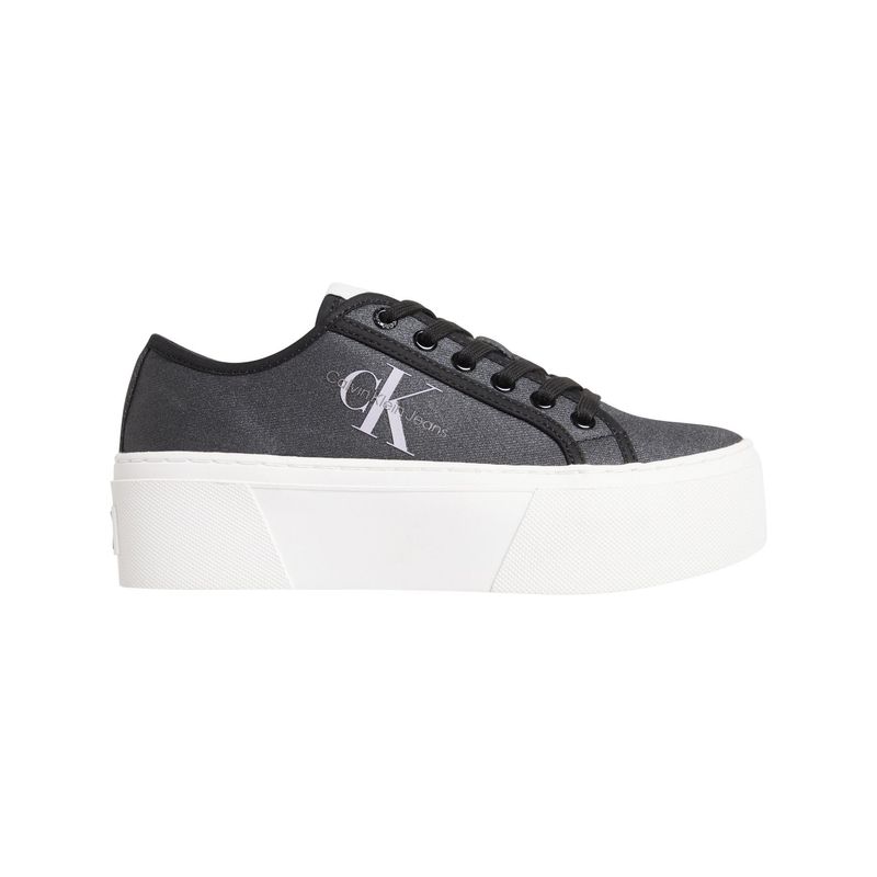 CALVIN KLEIN - Tenis negro con plataforma y acabado de perla Calvin Klein