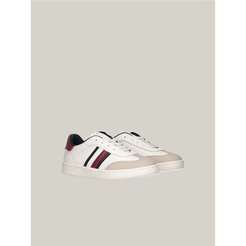 TOMMY HILFIGER - Tenis blanco con logo Tommy Hilfiger