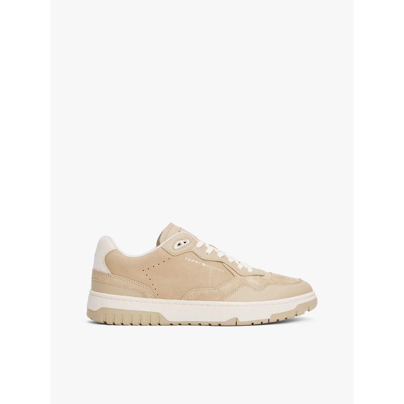 TOMMY HILFIGER - Tenis beige de Cuero con mezcla de texturas Tommy Hilfiger