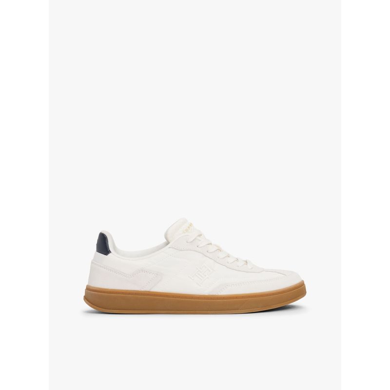 TOMMY HILFIGER - Tenis blanco Heritage de ante Tommy Hilfiger