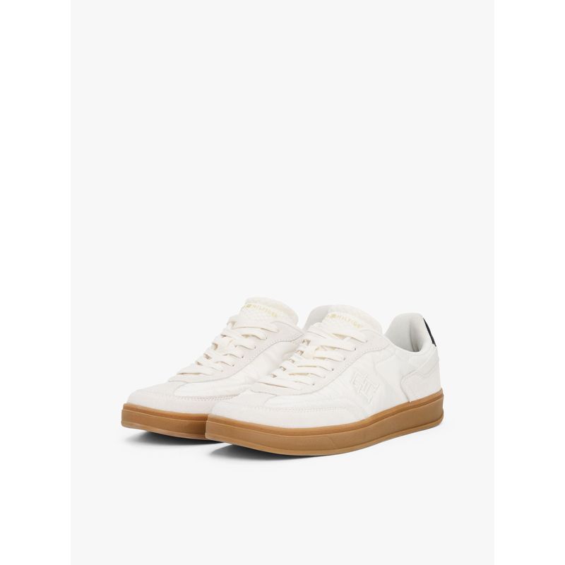 TOMMY HILFIGER - Tenis blanco Heritage de ante Tommy Hilfiger
