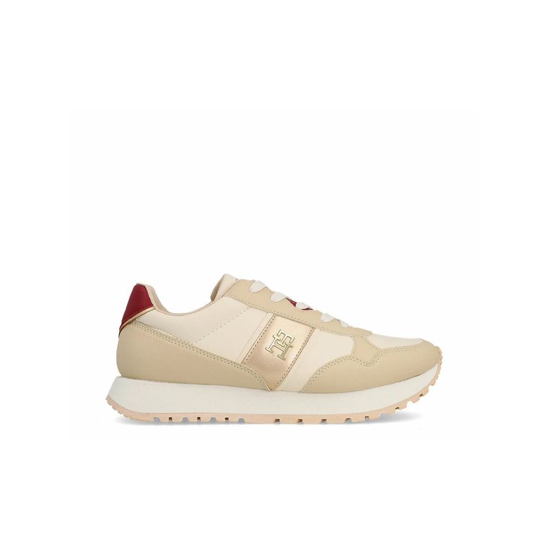 TOMMY HILFIGER - Tenis blanco con logo Tommy Hilfiger