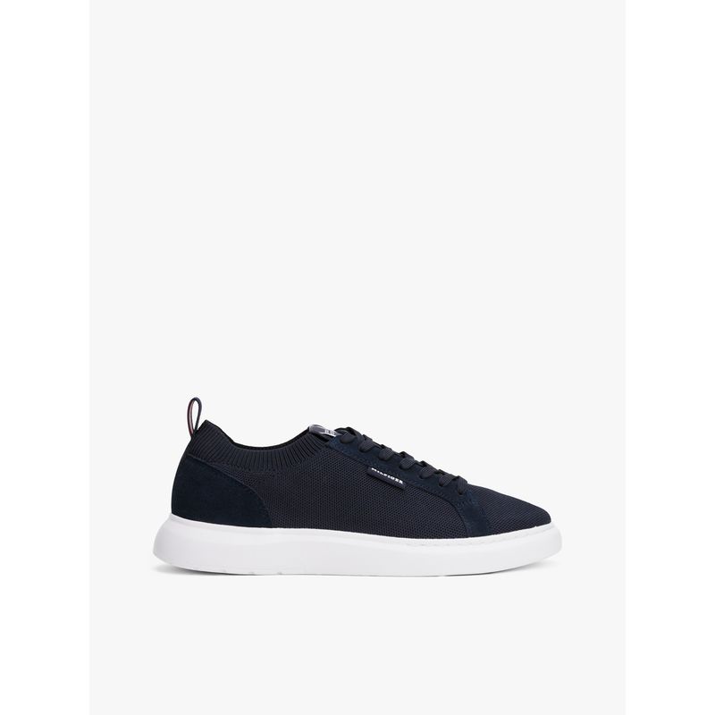 TOMMY HILFIGER - Tenis azul de punto estilo calcetín Tommy Hilfiger