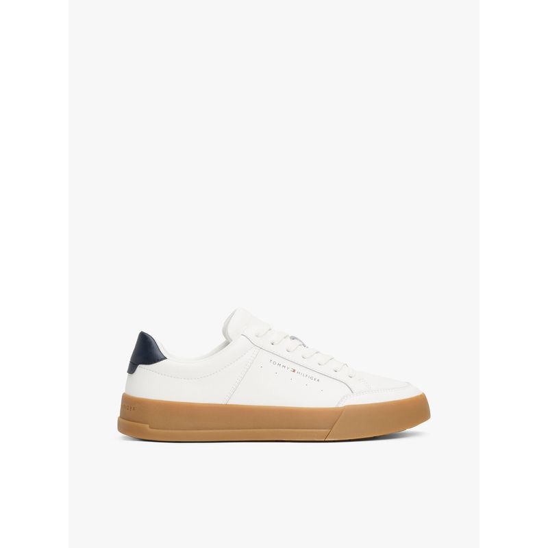 TOMMY HILFIGER - Tenis blanco con logo a contraste Tommy Hilfiger