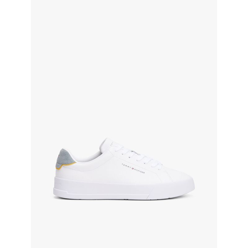 TOMMY HILFIGER - Tenis gris de tenis en cuero Tommy Hilfiger