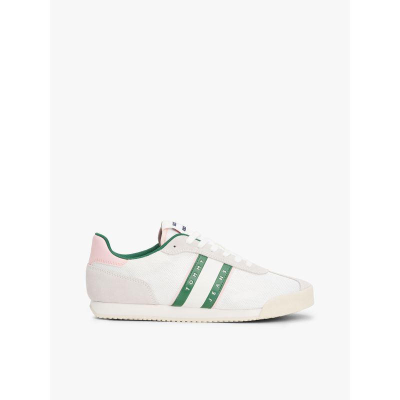 TOMMY HILFIGER - Tenis verde de running con texturas mixtas Tommy Hilfiger