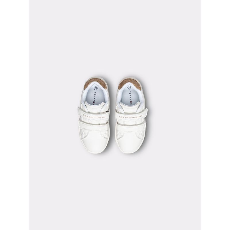 TOMMY HILFIGER - Tenis blanco con velcro Tommy Hilfiger