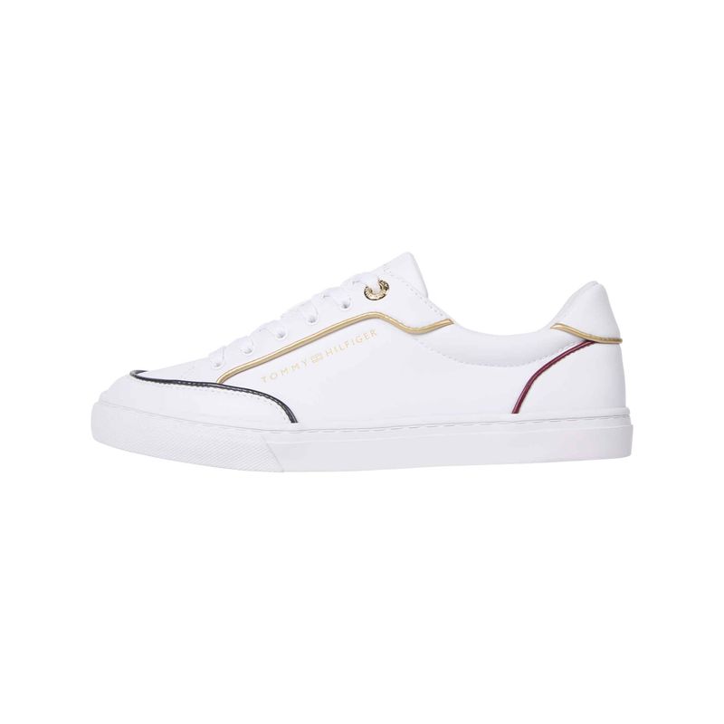 TOMMY HILFIGER - Tenis blanco con suela cupsole Tommy Hilfiger