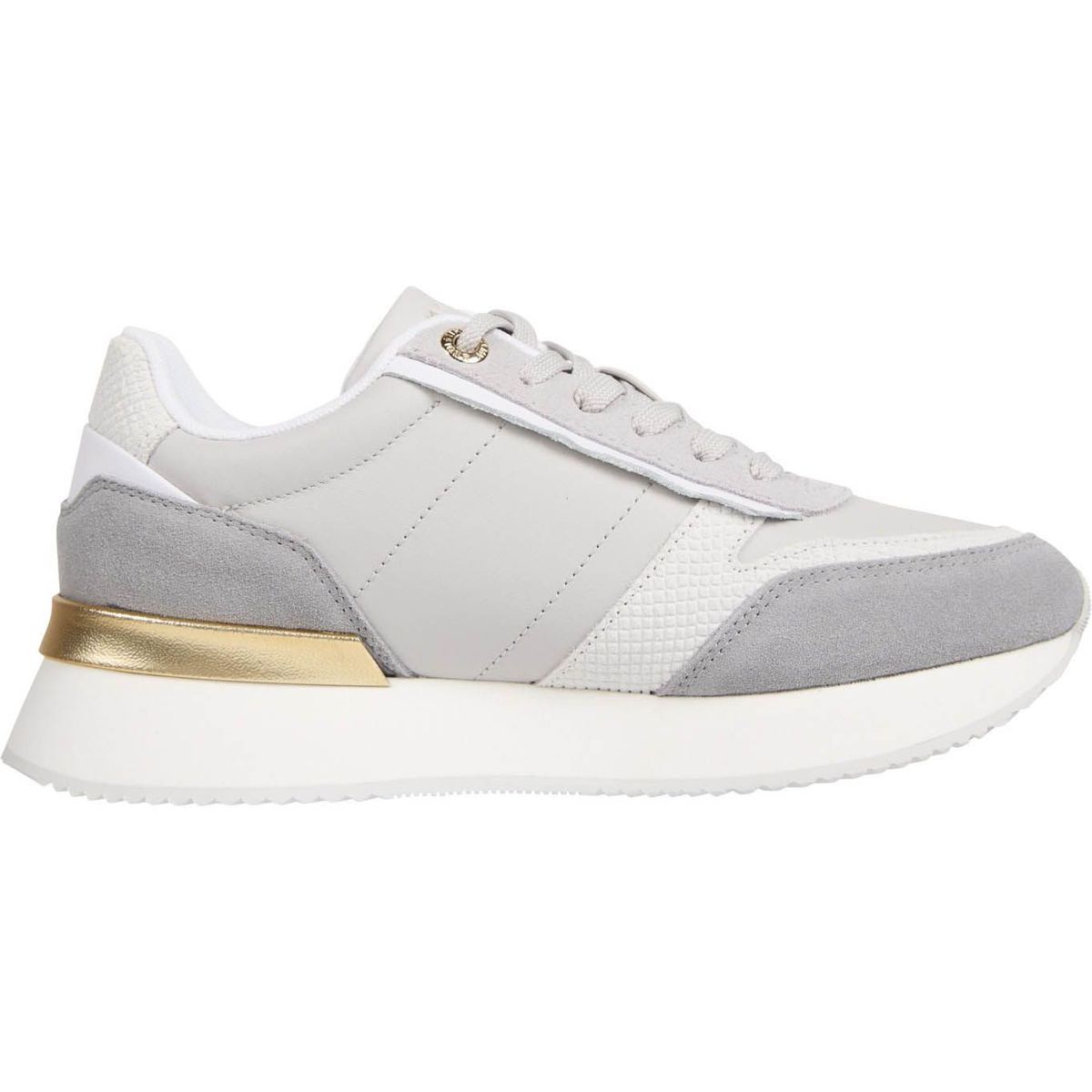 TOMMY HILFIGER - Tenis gris con paneles metalizados Tommy Hilfiger