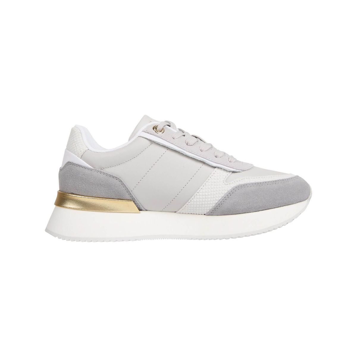 TOMMY HILFIGER - Tenis gris con paneles metalizados Tommy Hilfiger