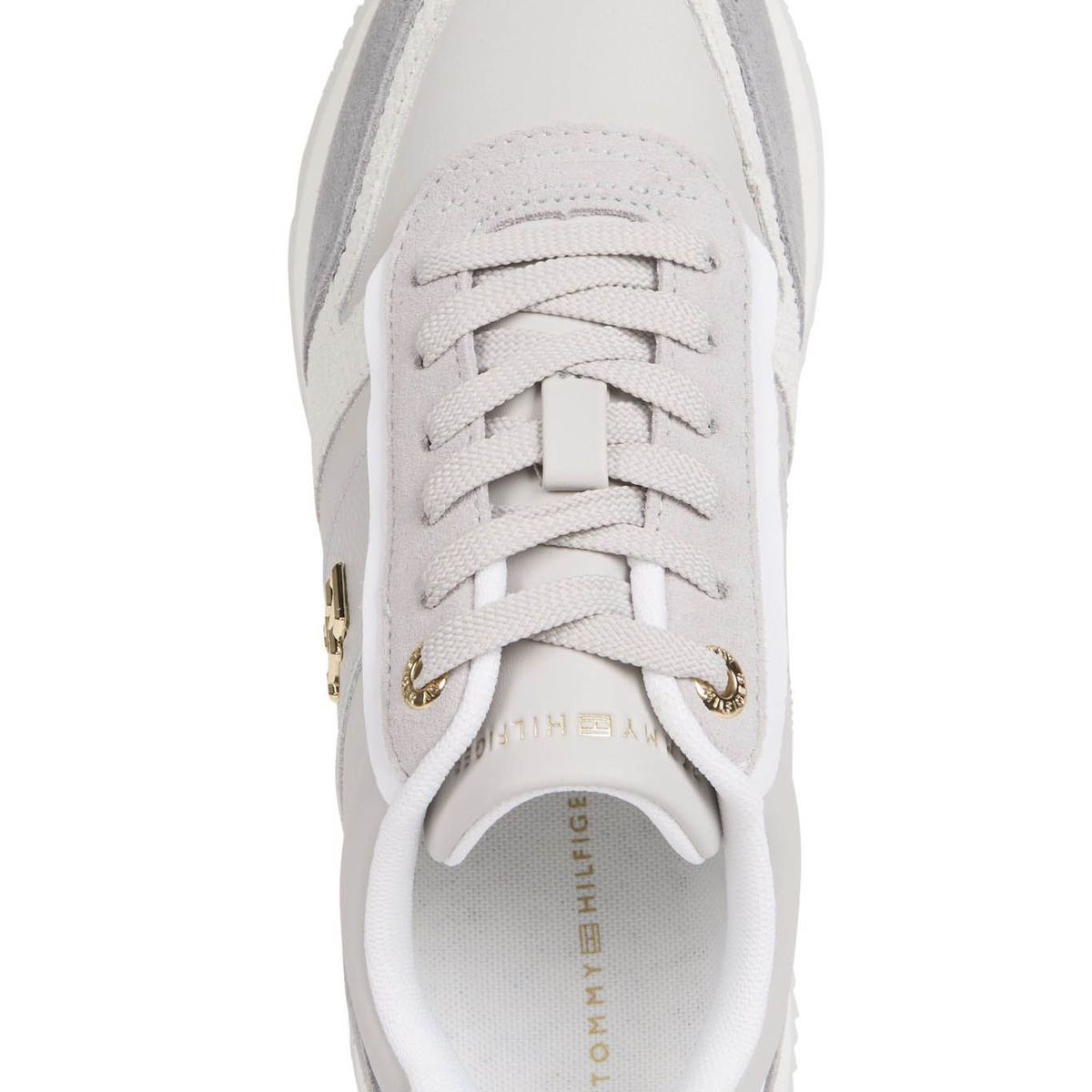 TOMMY HILFIGER - Tenis gris con paneles metalizados Tommy Hilfiger