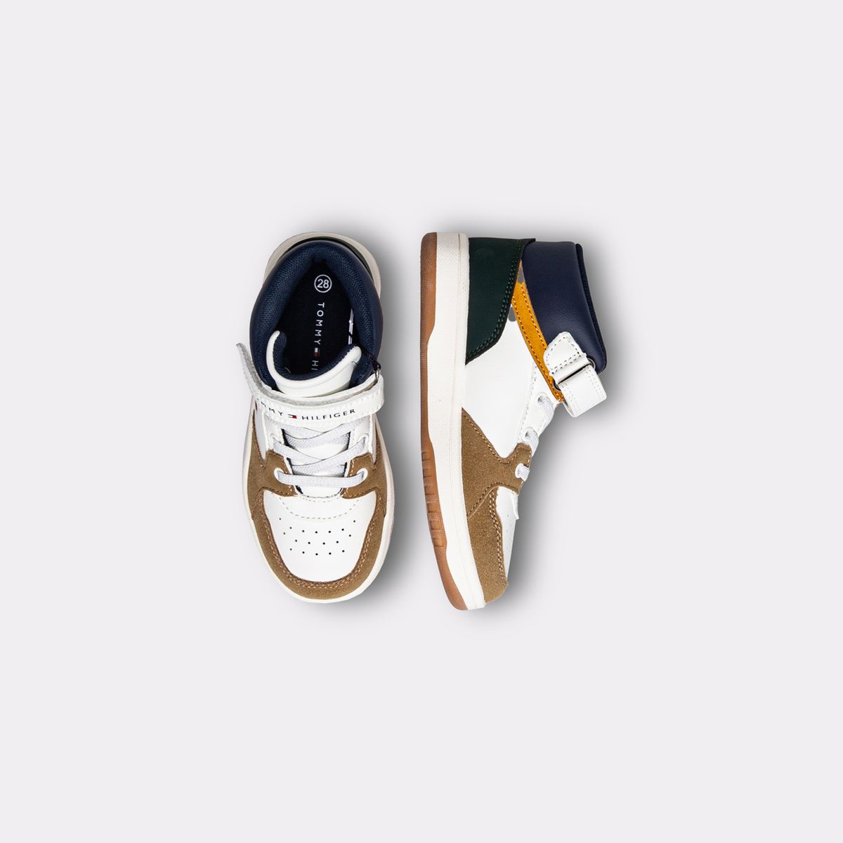 TOMMY HILFIGER - Tenis multicolor de corte alto con velcro y cordones Tommy Hilfiger
