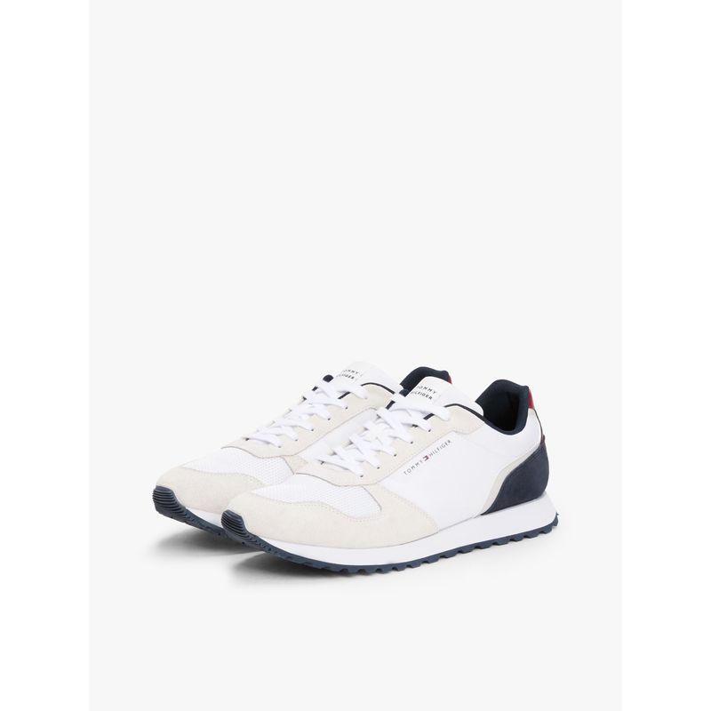 TOMMY HILFIGER - Tenis blanco con logo Tommy Hilfiger