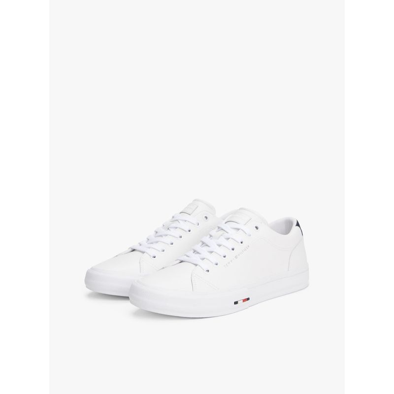 TOMMY HILFIGER - Tenis multicolor de cuero con cordones y logo Tommy Hilfiger