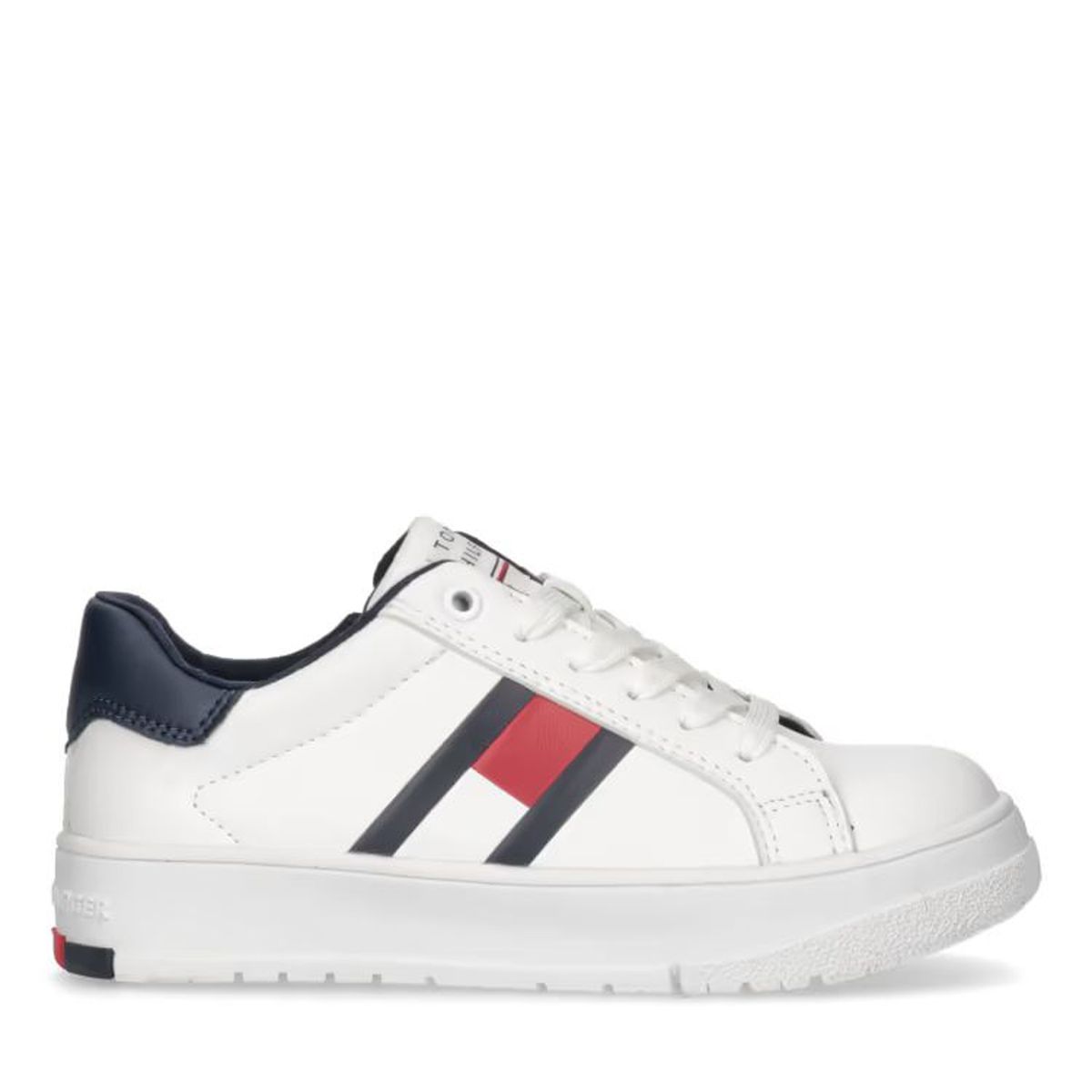 TOMMY HILFIGER - Tenis blanco de corte bajo con cordones Tommy Hilfiger