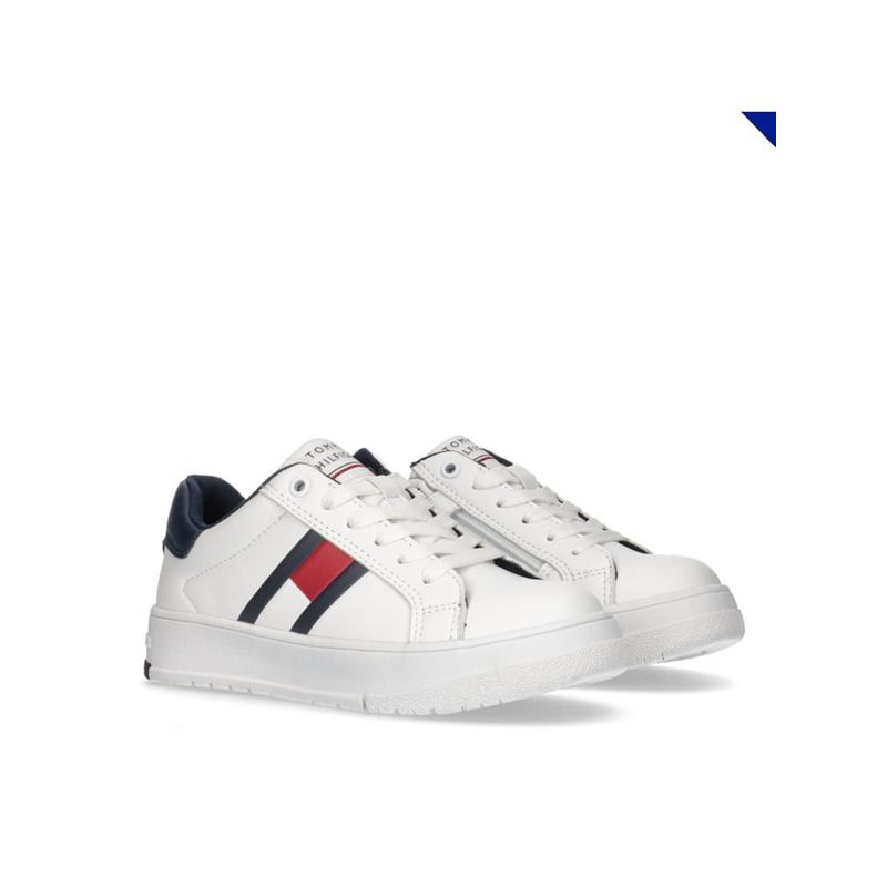 TOMMY HILFIGER - Tenis blanco de corte bajo con cordones Tommy Hilfiger